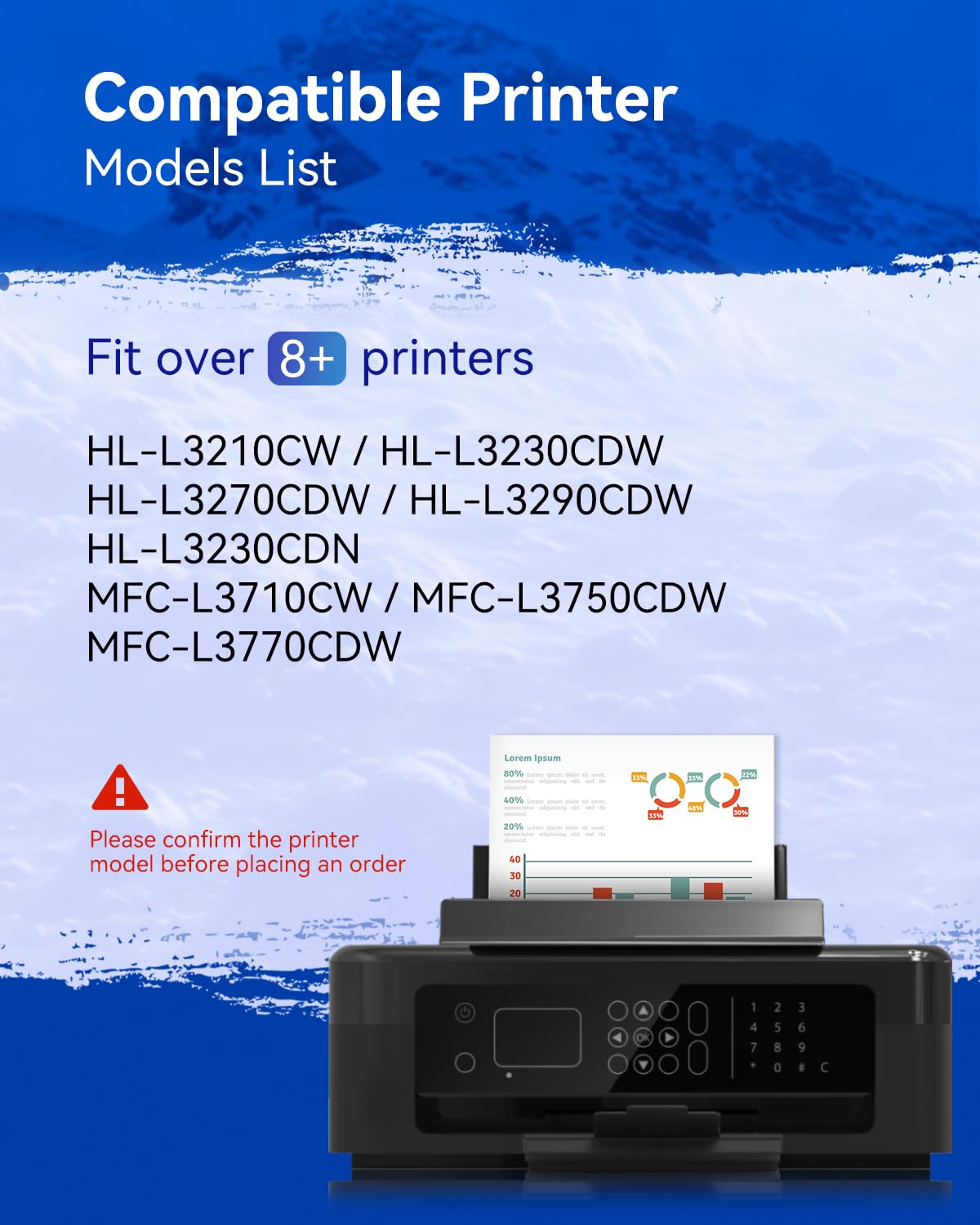 Compatible Brother TN227 Toner Set 4 Pack (BK/C/M/Y)