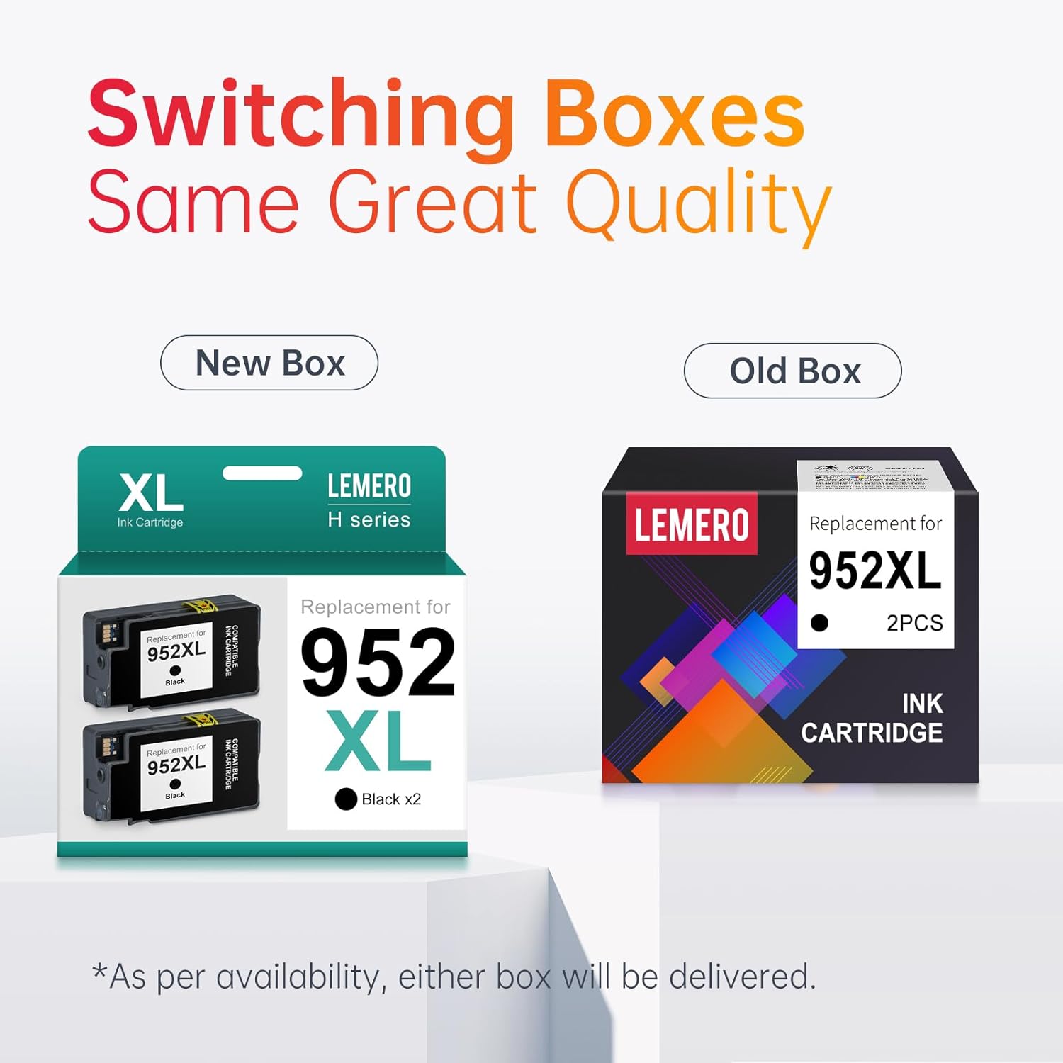 Replacement For HP 952XL Black Ink Cartridges 2 BK (F6U19AN)