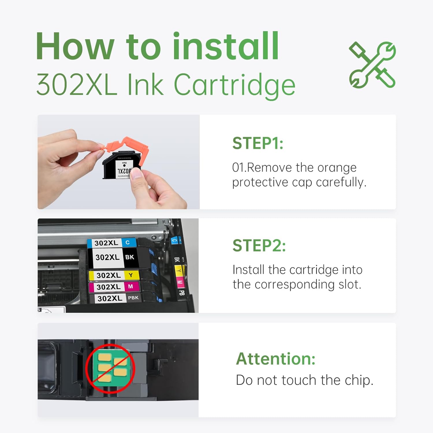 Remanufactured Epson 302XL Ink Cartridges (5 Pack)