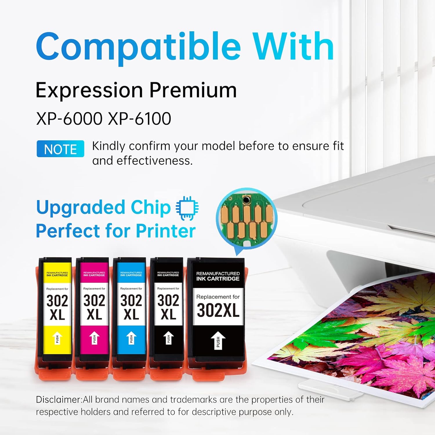 Remanufactured Epson 302XL Ink Cartridges (5 Pack)