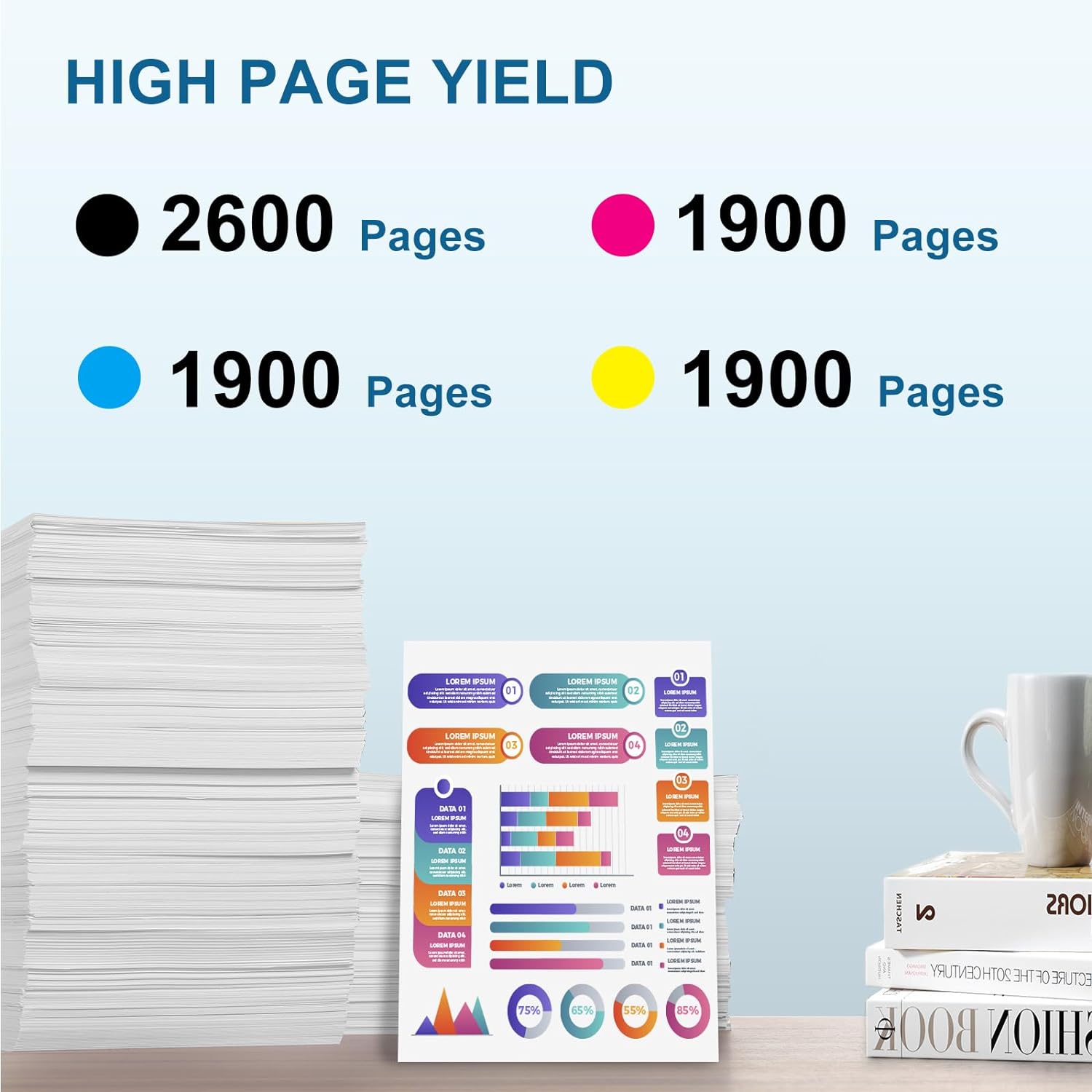 Epson 802XL Replacement Combo Pack (1 Black, 1 Cyan, 1 Magenta, 1 Yellow)