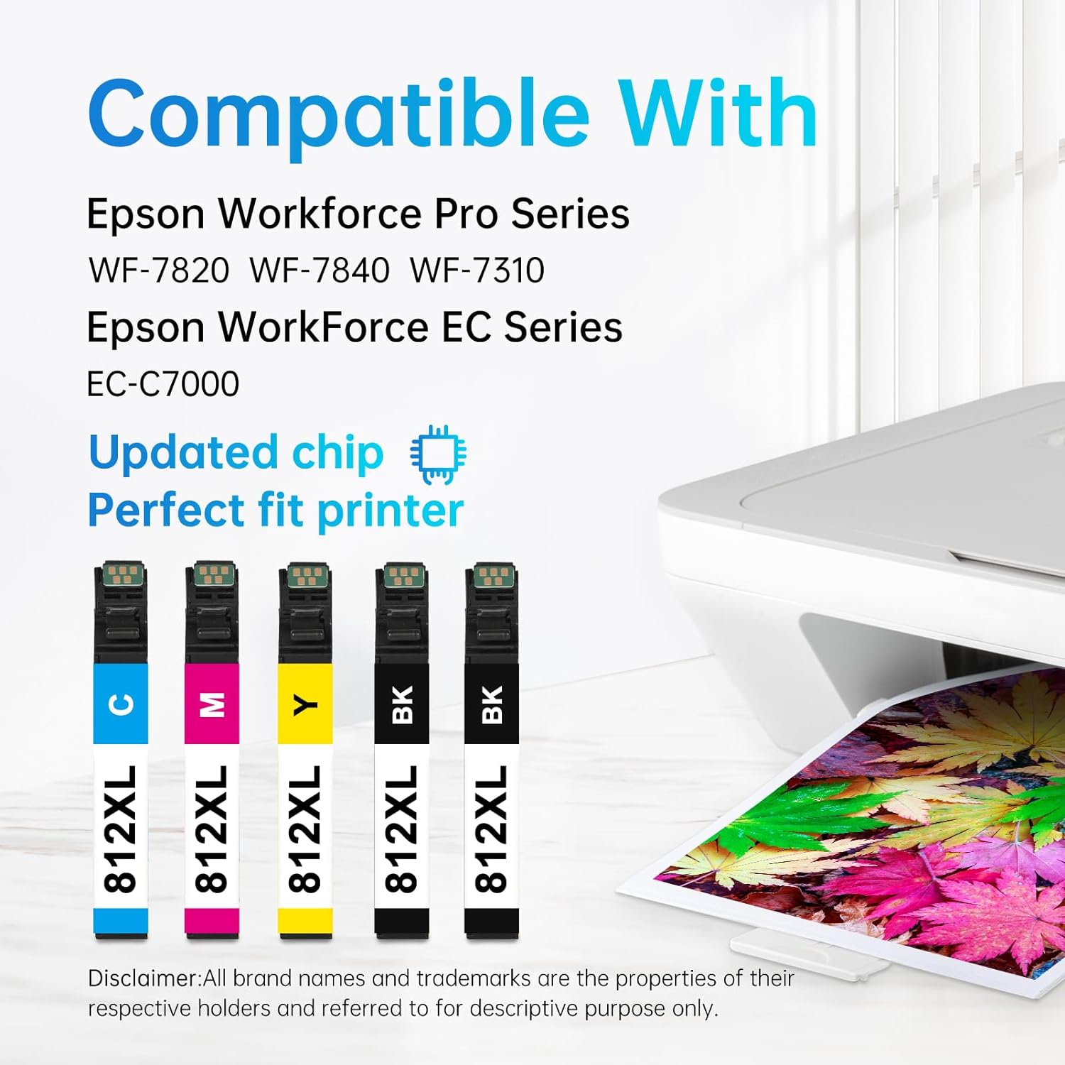 Epson 812XL Ink Cartridge Combo Pack (5 Pack, 2 Black, 1 Cyan 1 Yellow 1 Magenta) Remanufactured