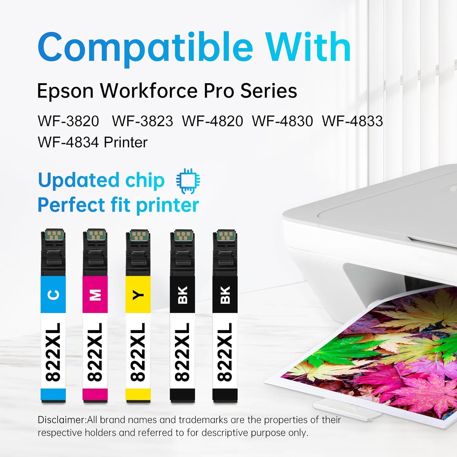 Remanufactured Epson 822XL Ink Cartridge Combo Pack Set of 5
