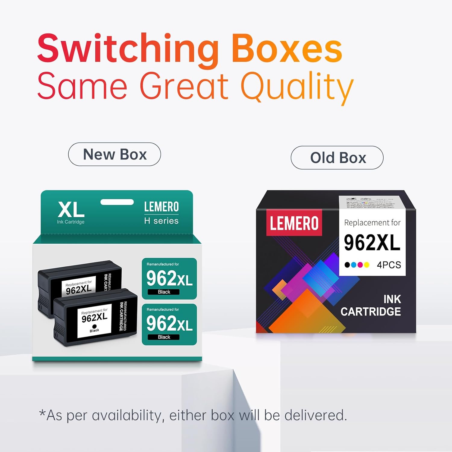 HP 962XL Replacement Ink Cartridges (2 Black)