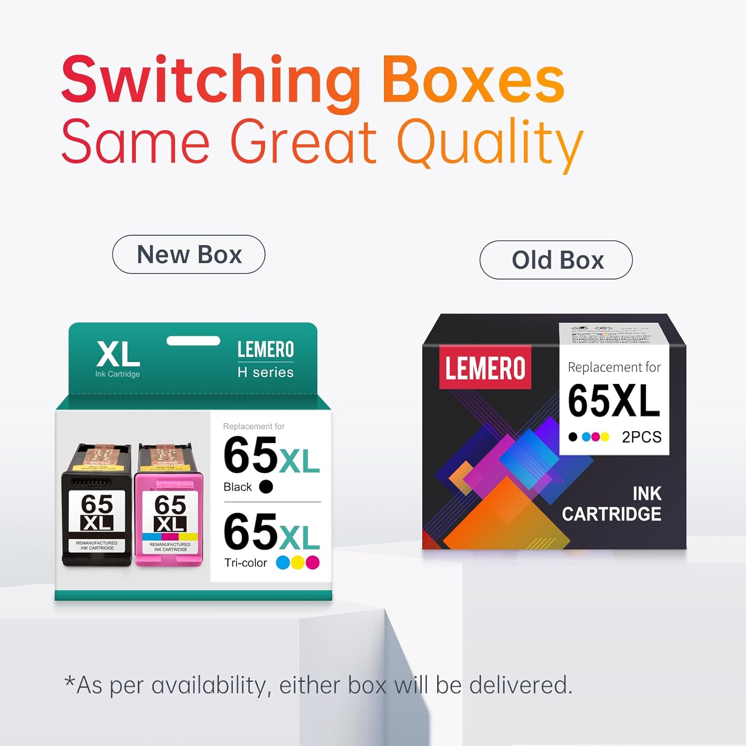 HP 65XL Compatible HP Ink Cartridges 2 Pack (1 Black, 1 Tri-color)