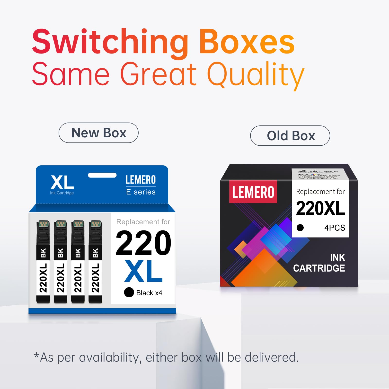 Lemero Epson 220XL Ink Cartridges Remanufactured Replacement for T220XL | WorkForce WF-2760 WF-2750 WF-2650 WF-2660 WF-2630 Expression Home XP-420 XP-424 XP-320 | High Yield Black 4-Pack