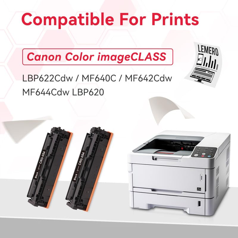 Compatible Canon 054 Toner Cartridge Set (Black, 2-Pack)