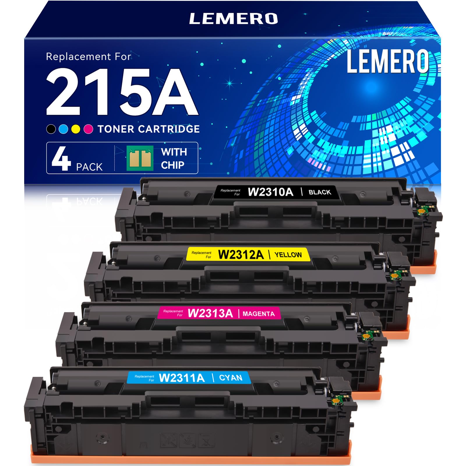 Lemero HP 215A Compatible Toner Cartridge Replacement with Chip