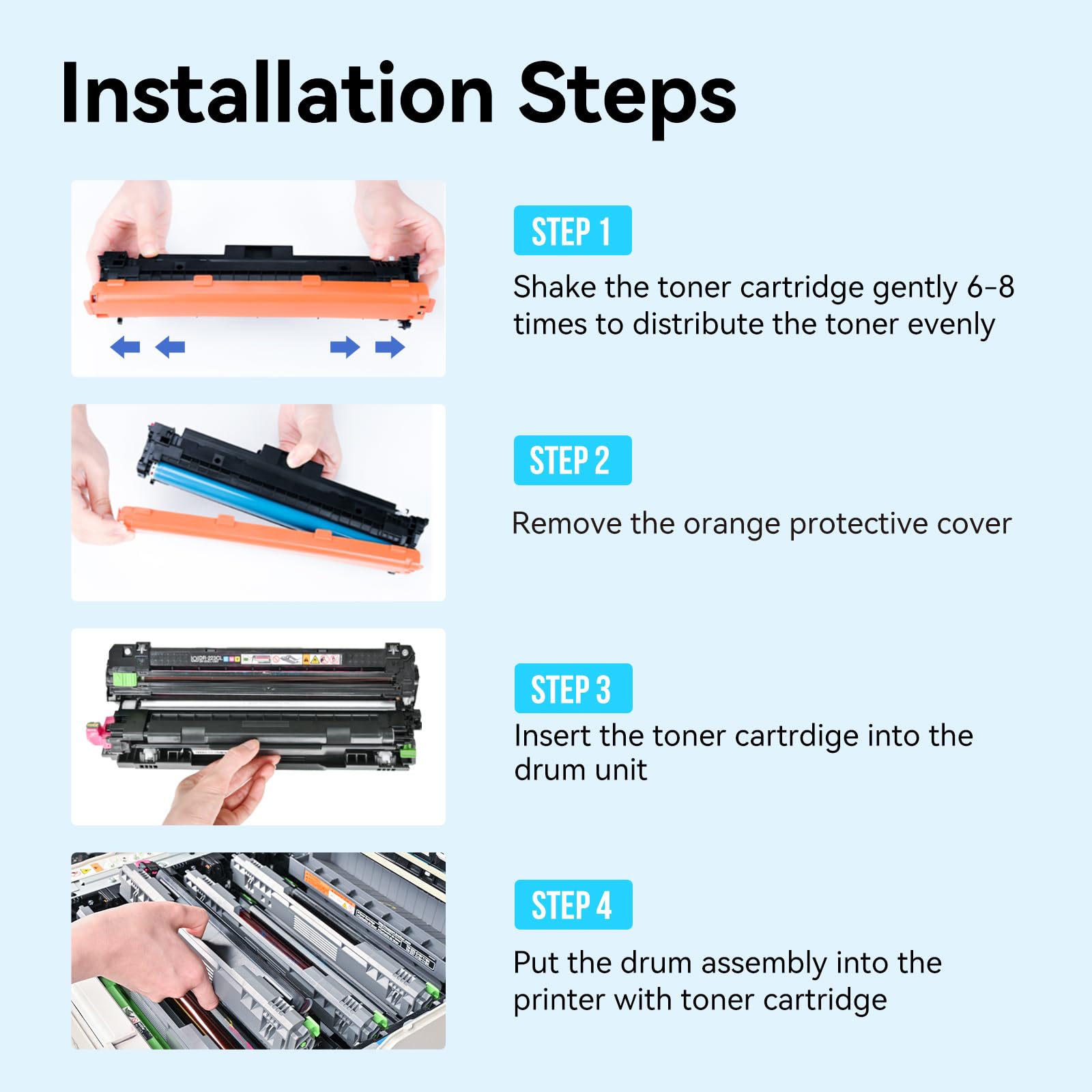 LEMERO UEXPECT Brother TN227 Toner Compatible Toner Cartridge 4-Pack