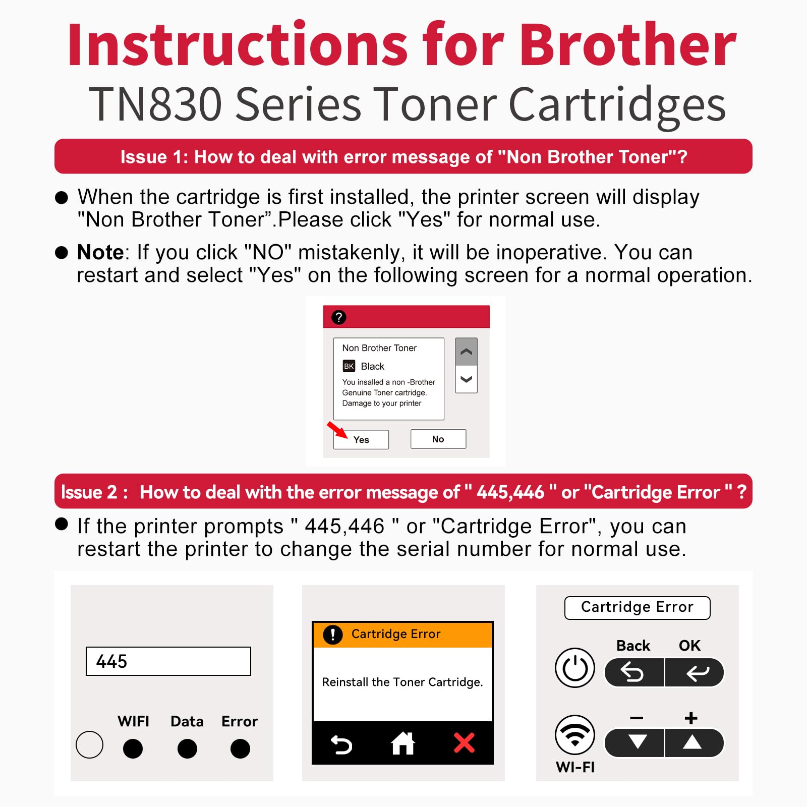 TN830 Compatible Toner 2 Pack