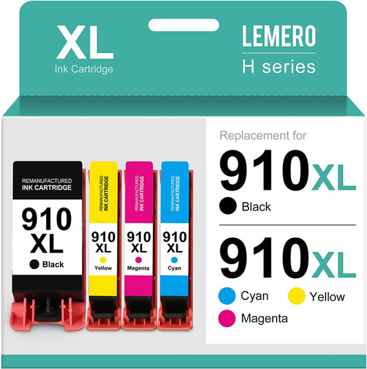 Remanufactured HP 910XL Ink Cartridges High Yield Combo Pack