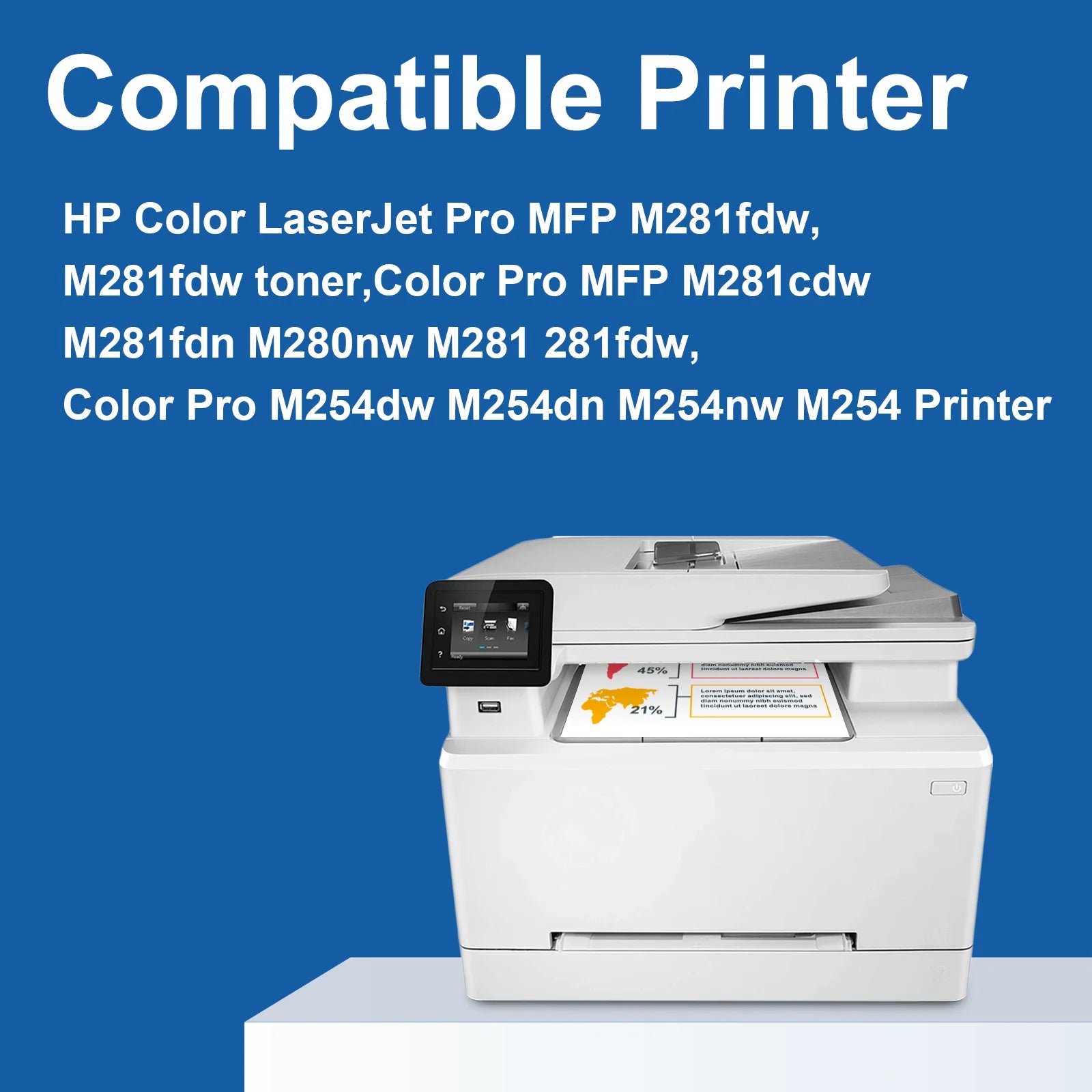 202X Toner Cartridge Compatible for HP （4Pack：Black, Cyan, Magenta, Yellow)