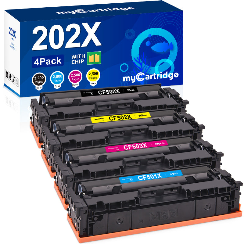 202X Toner Cartridge Compatible for HP （4Pack：Black, Cyan, Magenta, Yellow)
