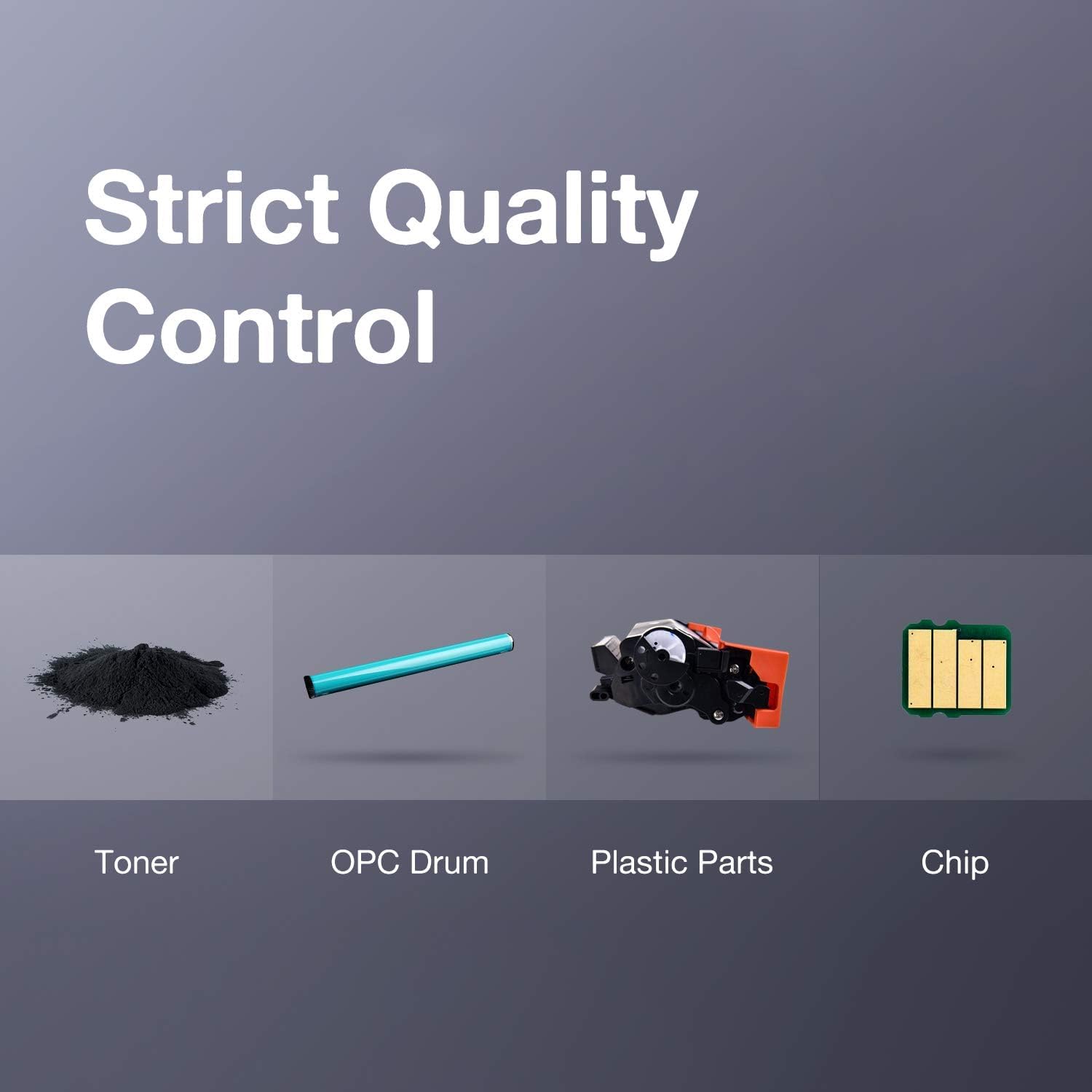 Strict quality control for toner, OPC drum, plastic parts, and chip in LEMERO cartridges