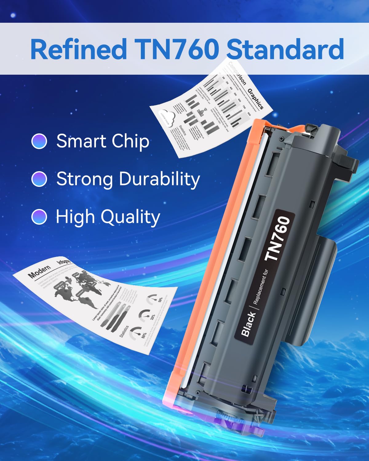 Compatible TN760 DR730 Toner Cartridge Replacement