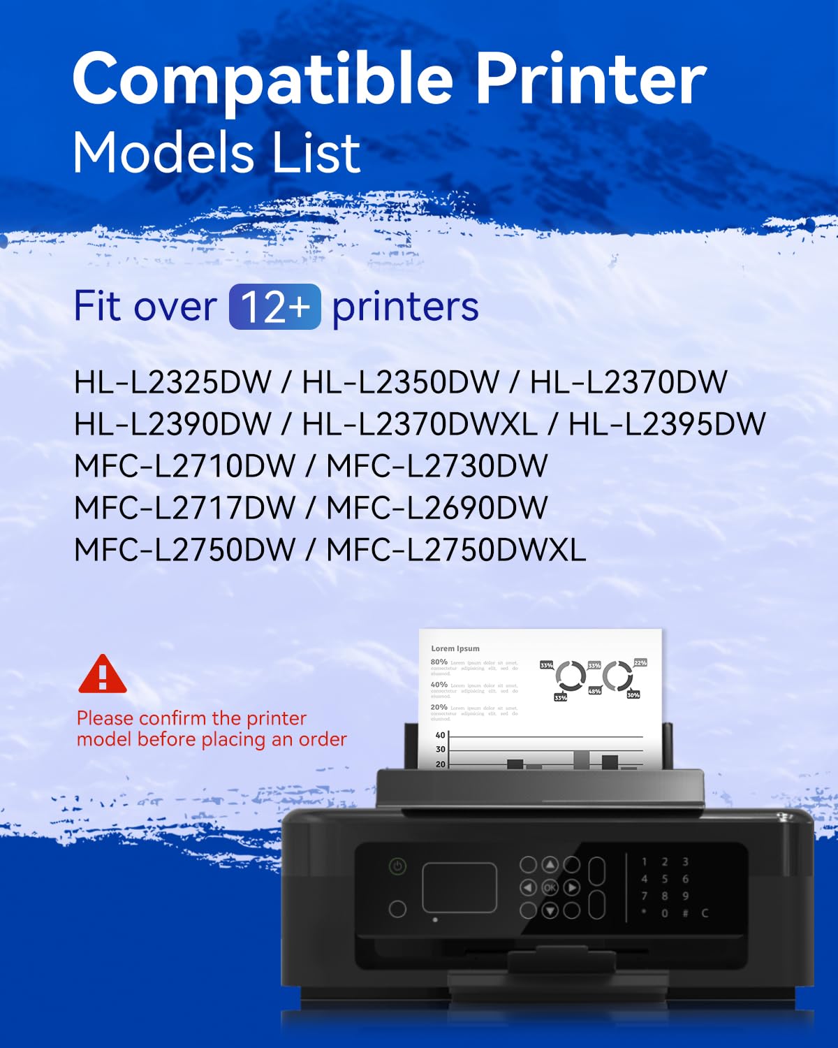 Brother TN760 2 Pack Compatible Toner Cartridges