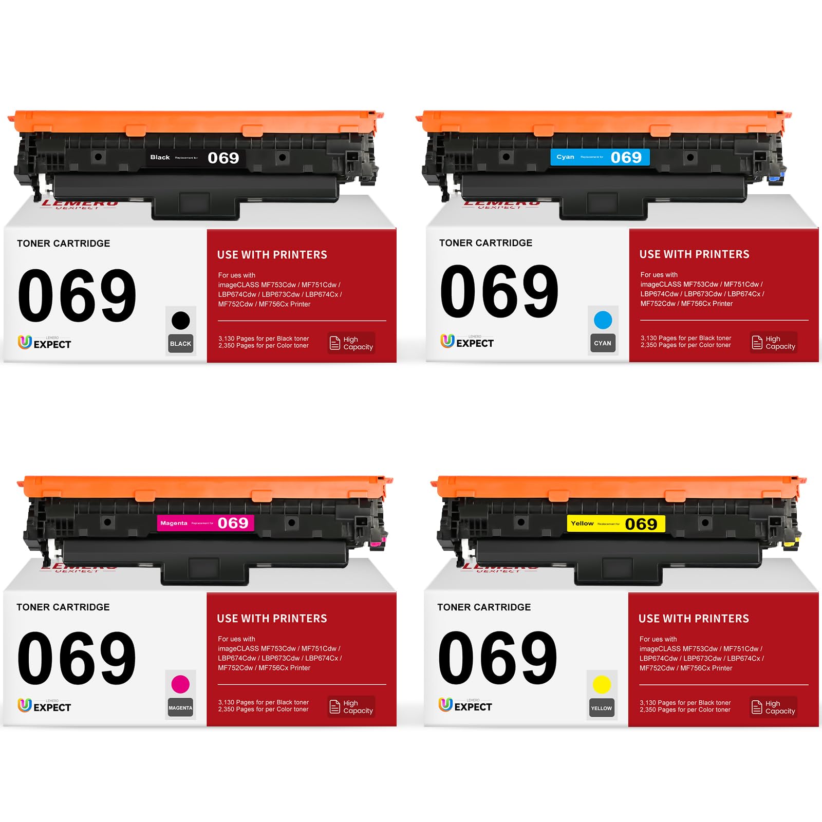 Canon 069 Compatible Toner 4-Pack