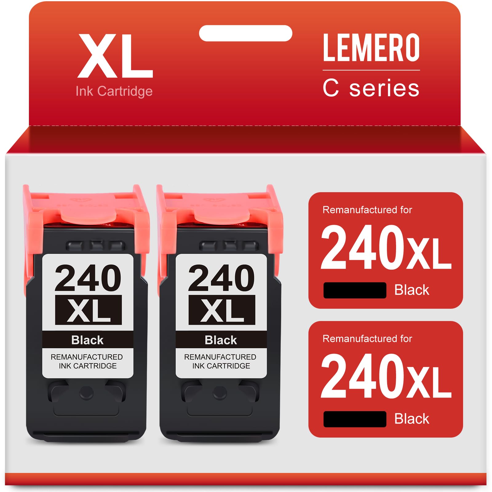 LEMERO C Series Ink Cartridge 240XL Black Ink Cartridges