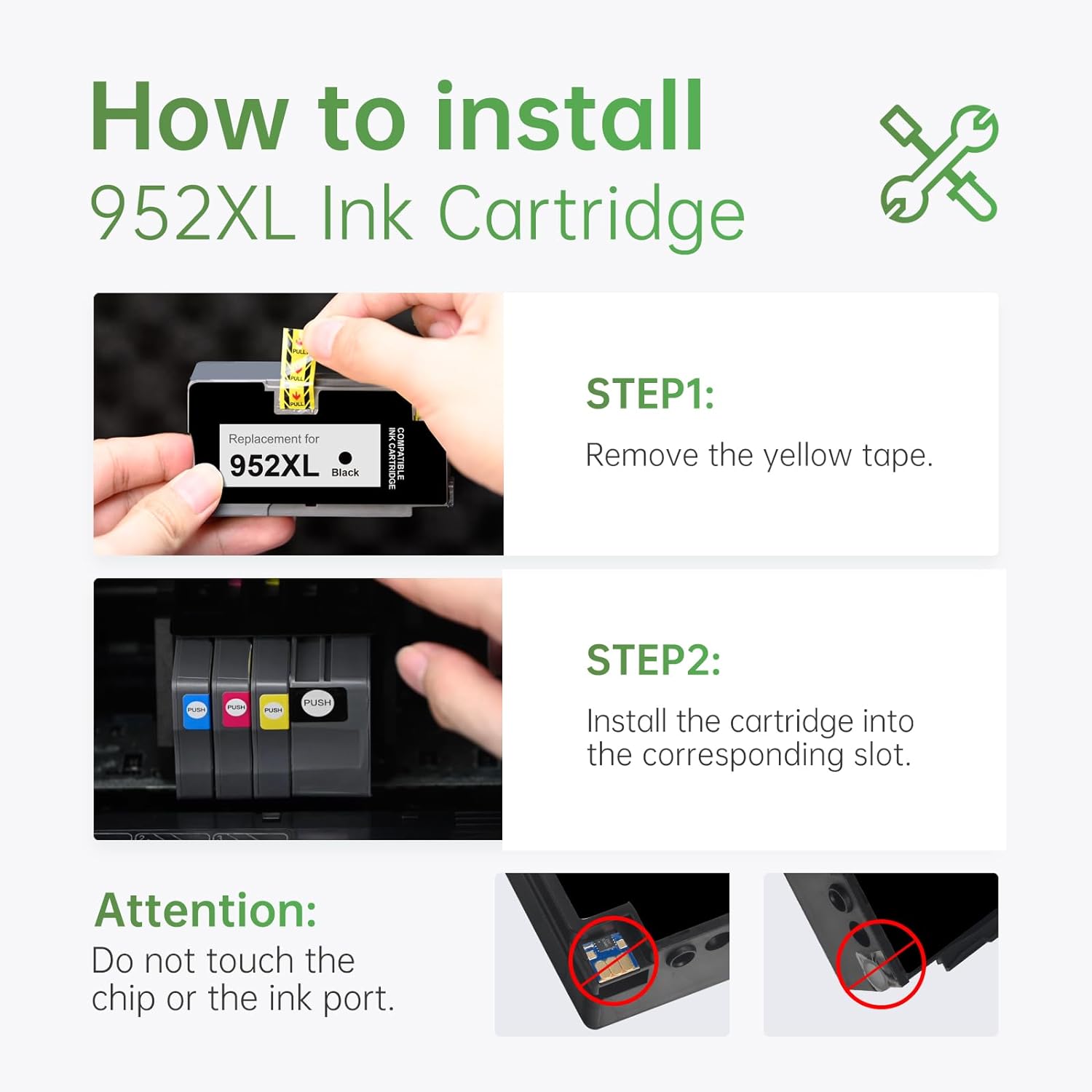 Lemero 952XL Ink Cartridges for HP | 3-Pack Combo