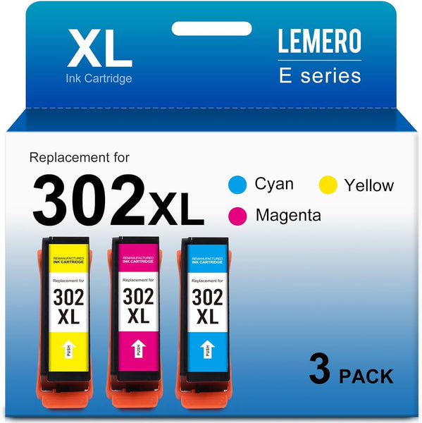 Epson 302XL Color Ink Remanufactured 3-Pack (CMY) | Lemero