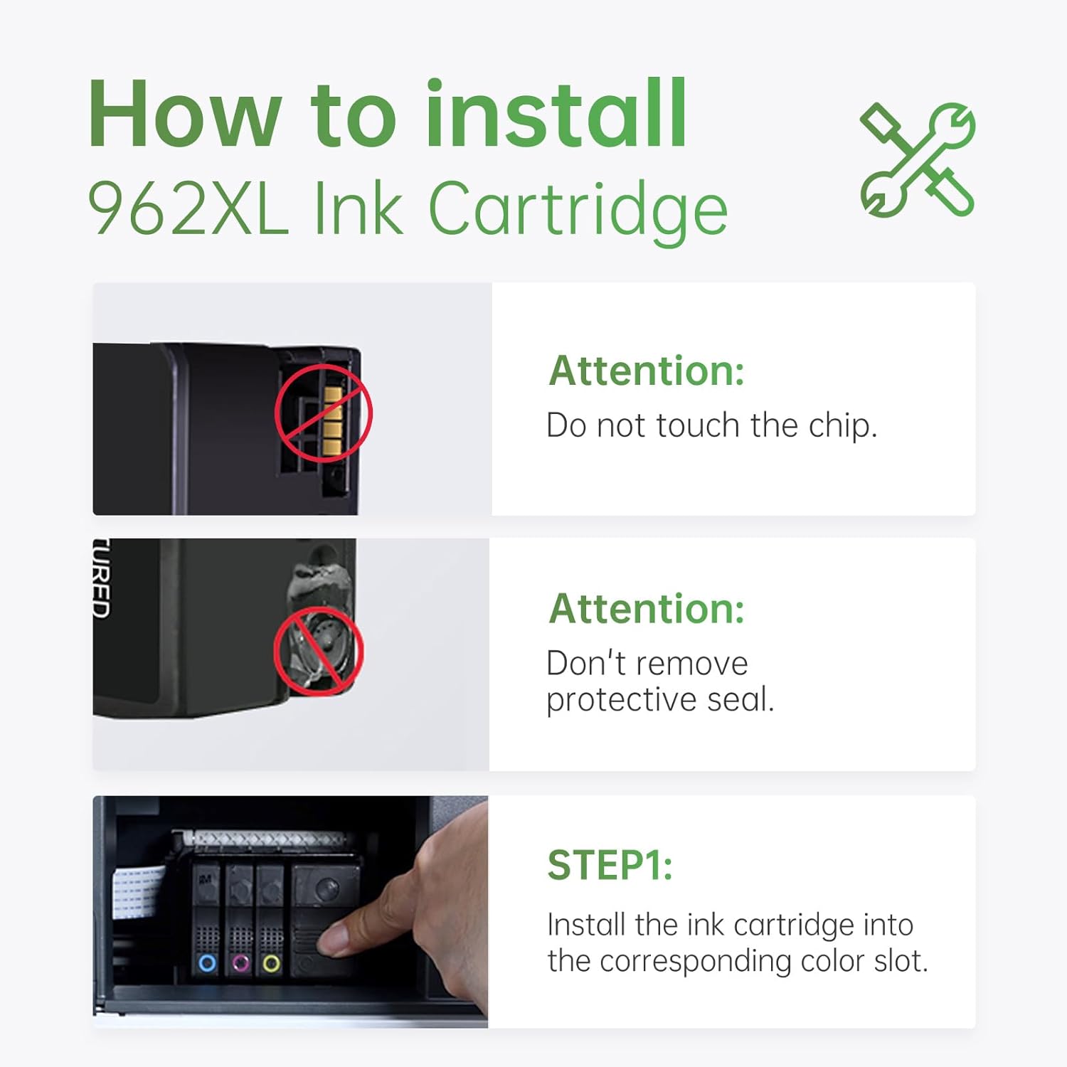 HP 962XL Replacement Ink Cartridges (2 Black)
