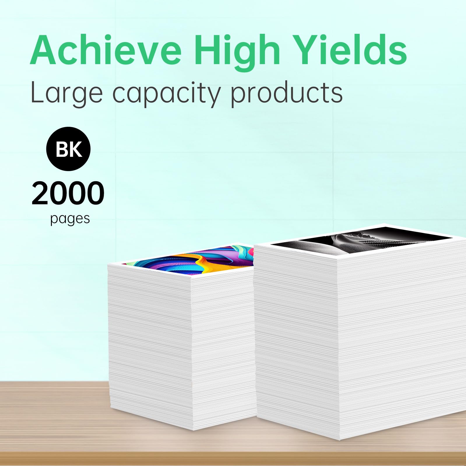 High-yield LEMERO black ink cartridge capable of printing up to 2000 pages