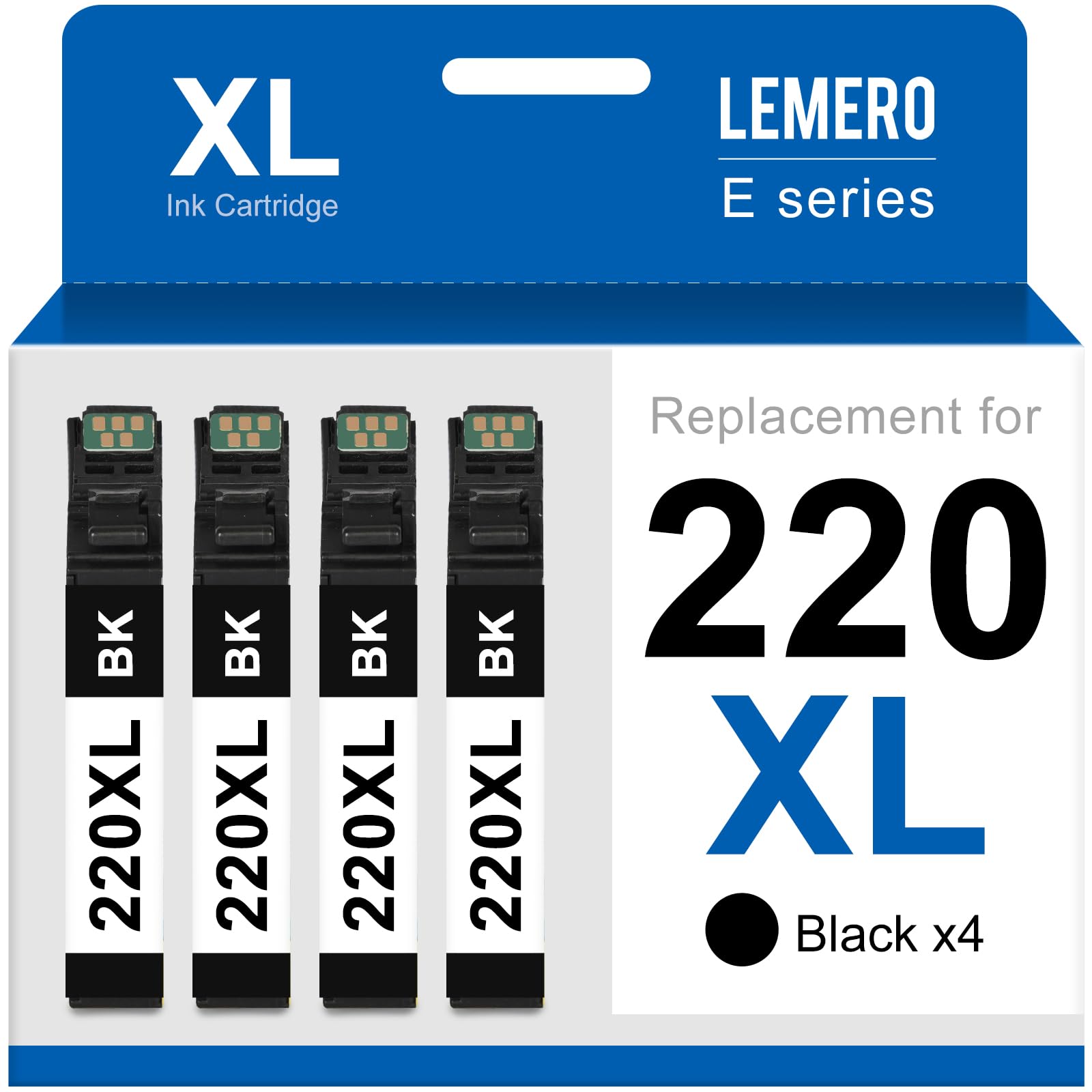 Remanufactured Epson 220XL Ink Cartridges Black 4PK