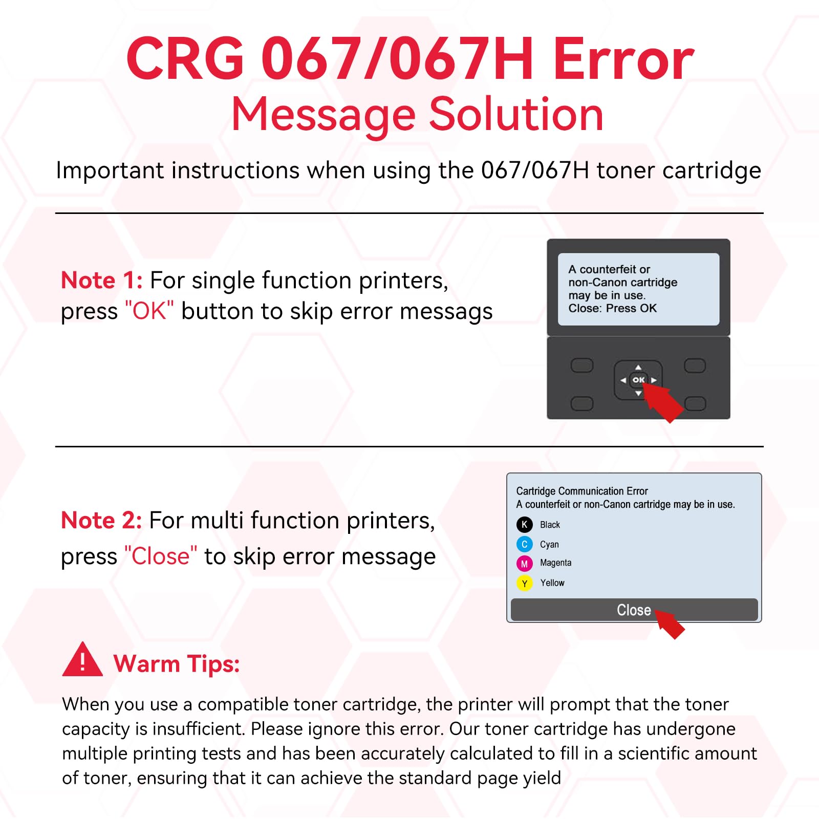 Compatible Canon 067 Toner Cartridges Set