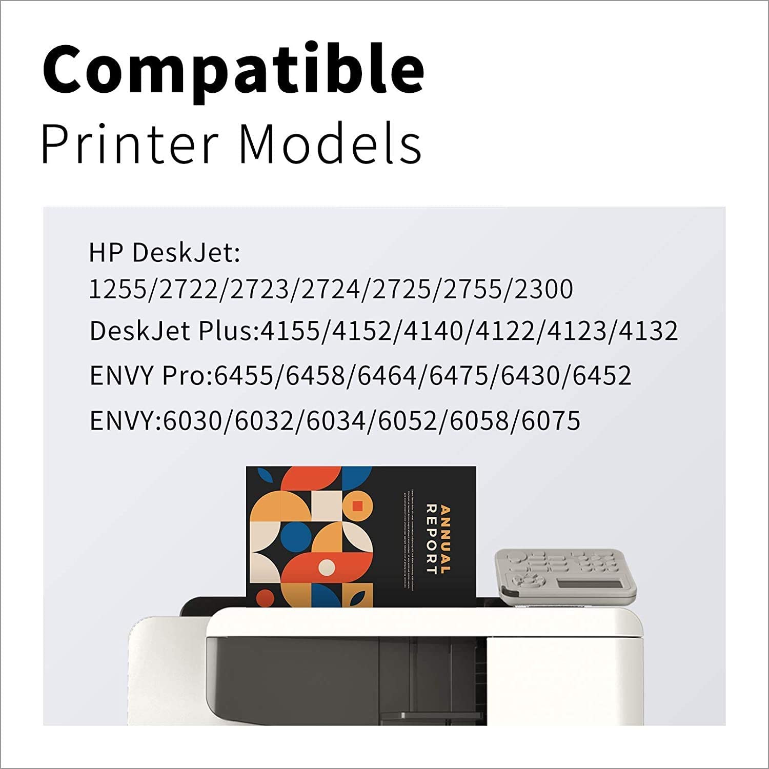 compatible printer models for HP 67XL Ink Cartridges:List of compatible printer models for HP 67XL ink cartridges including HP DeskJet and ENVY series, ensuring broad device compatibility.