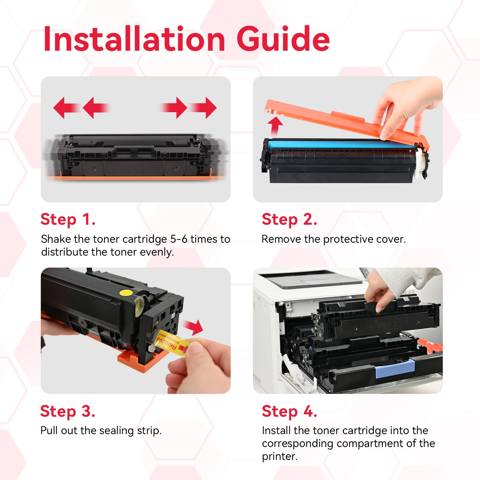 Compatible Canon 054H Toner Cartridge Set 4 Pack