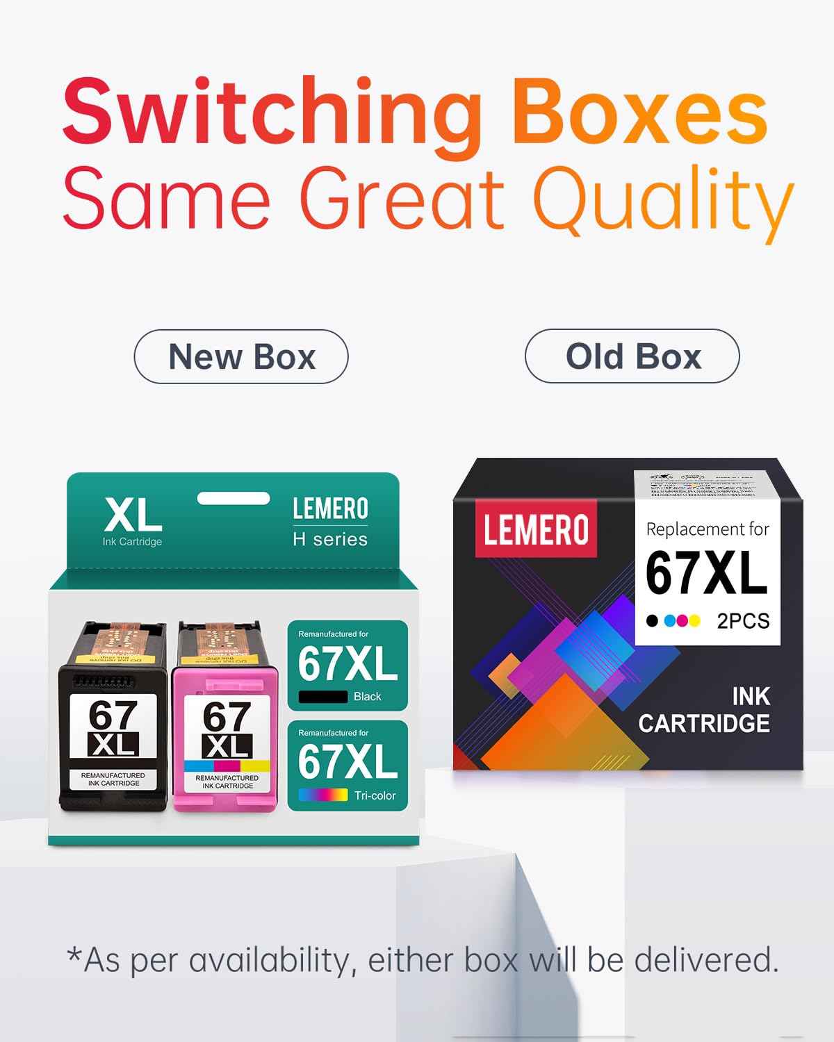 LEMERO HP 67XL (3YM57AN) High Yield Remanufactured Ink Cartridge,1