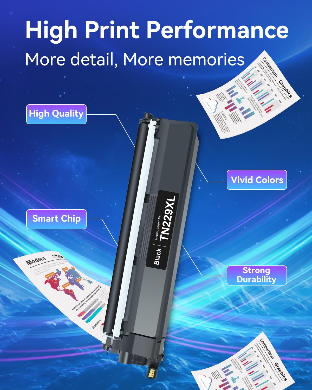 LEMERO TN229XL Toner Black Replacement 2 Pack