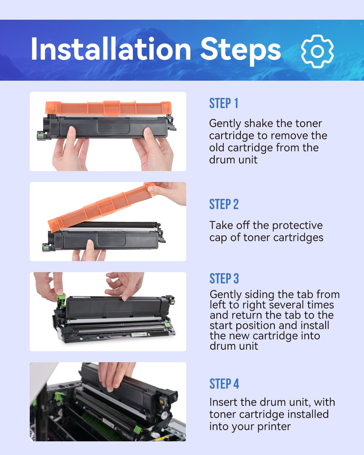 Compatible TN229XL Toner Black Replacement 2 Pack